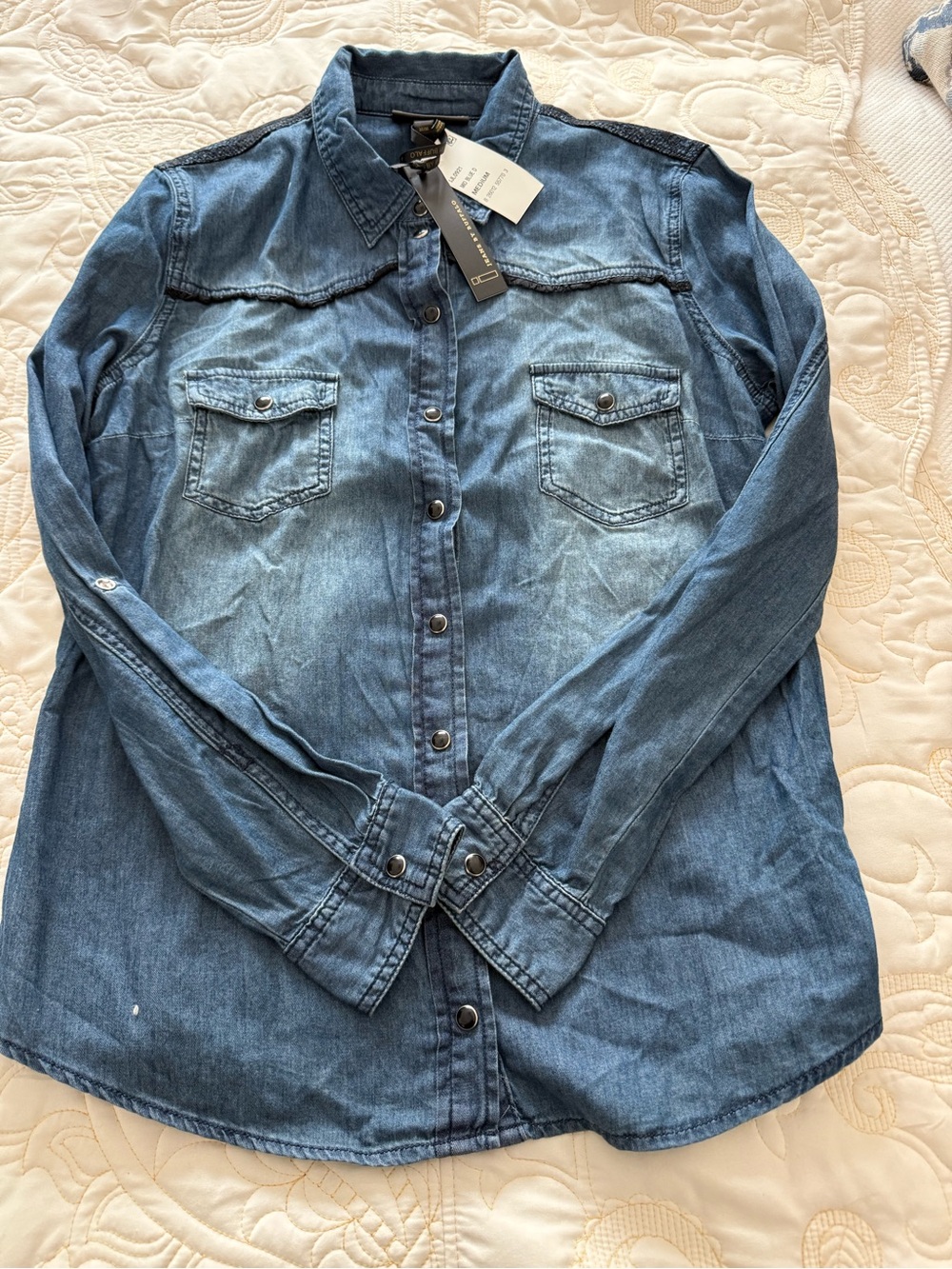Buffalo NWT Denim Button-Front Women’s Shirt - Blue